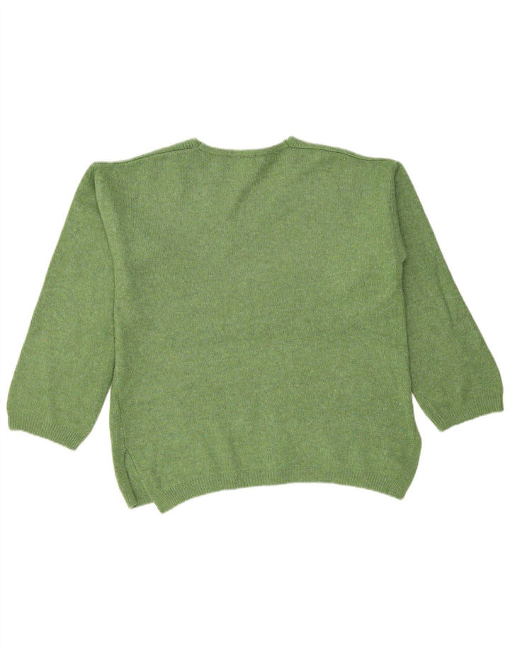 Marks & Spencer Dame Oversized V-hals sweater UK 14 Medium Green