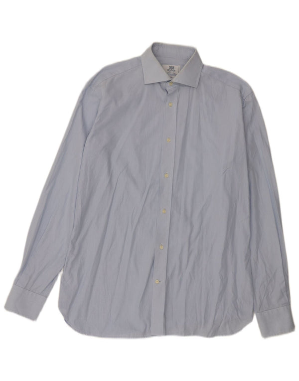 Camicia da uomo Boggi Milano taglia 38 15 1/2 cotone blu medio