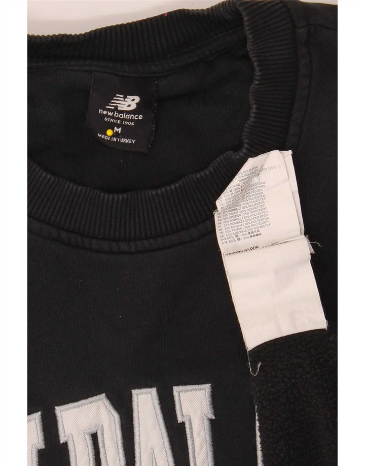New Balance Herre Grafisk Sweatshirt Jumper Medium Sort Bomuld