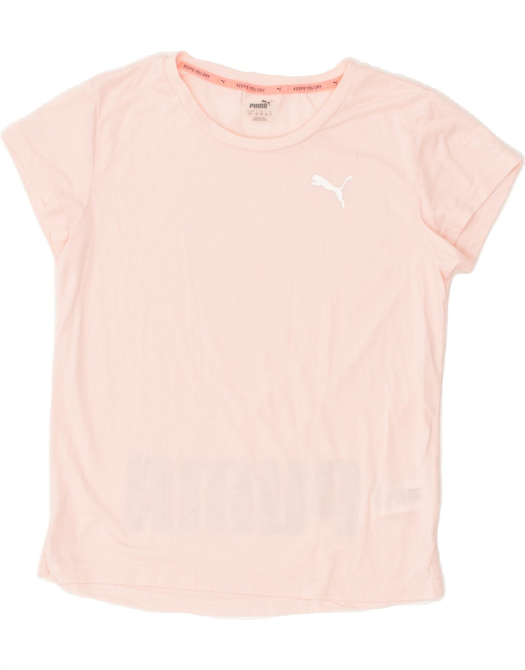 PUMA Womens Graphic T-Shirt Top UK 10 Small Pink Polyester | Vintage Puma | Thrift | Second-Hand Puma | Used Clothing | Messina Hembry 