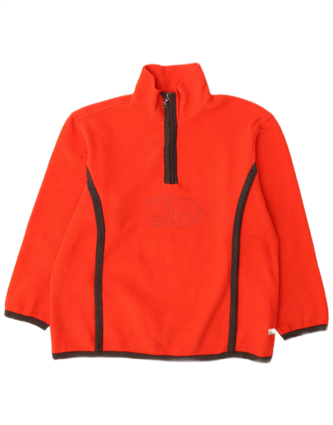 Lotto Dame grafisk lynlås hals Fleece Jumper UK 14 Medium Orange Polyester