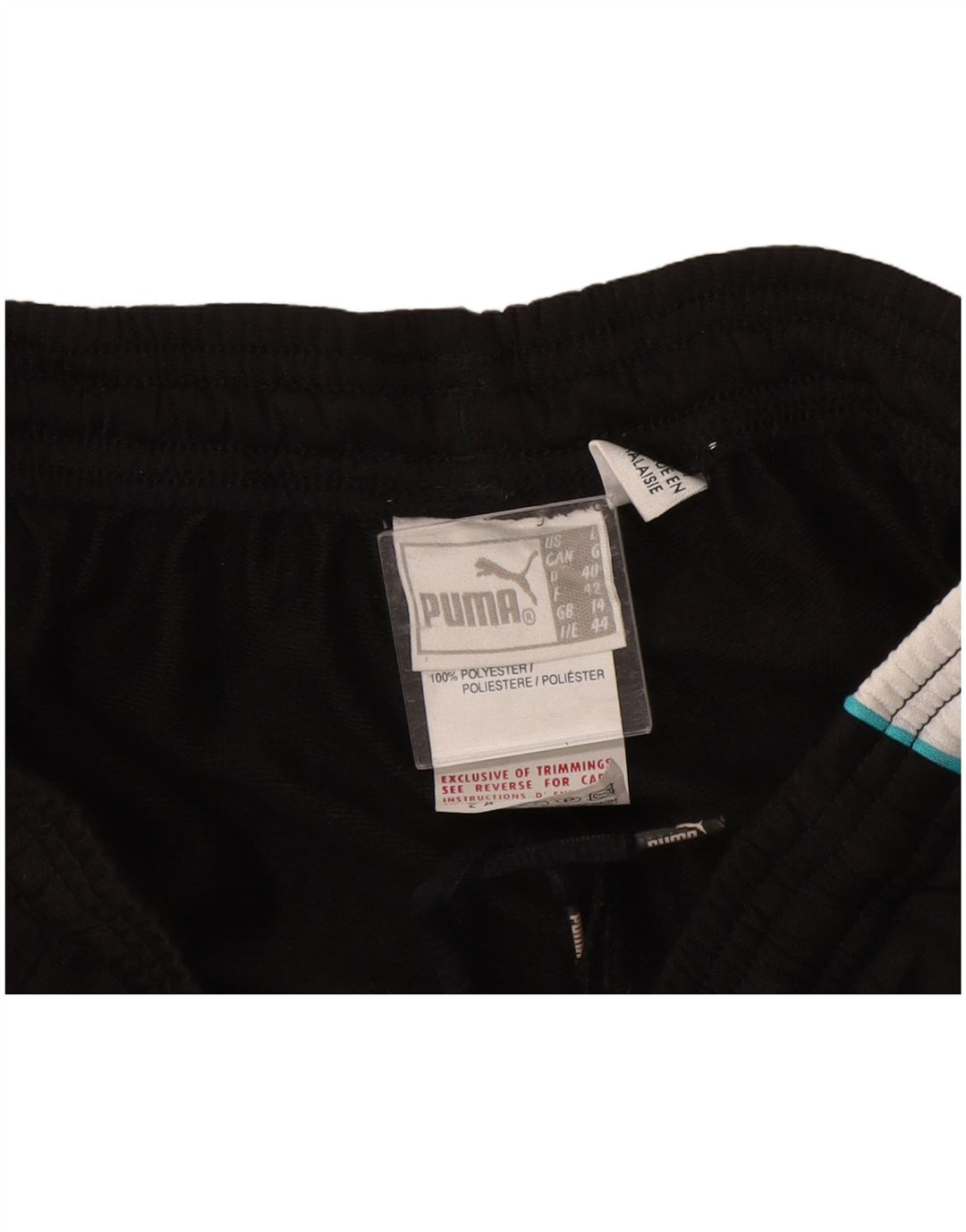 PUMA Womens Tracksuit Trousers UK 14 Large Black Colourblock Polyester