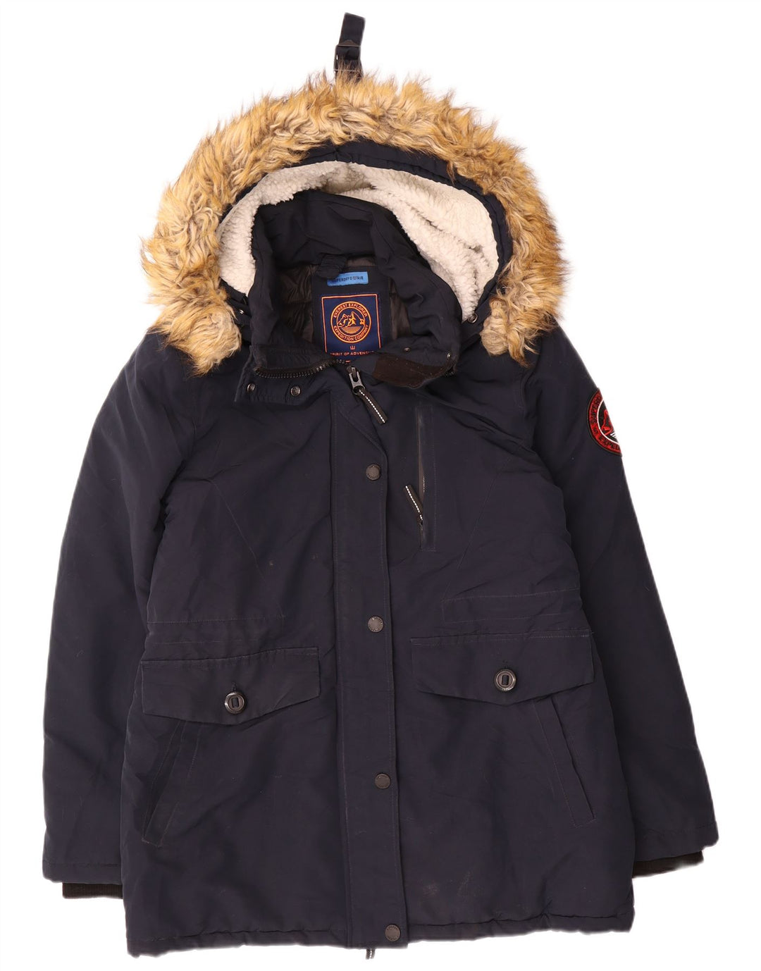 Superdry Chaqueta De Esquí Acolchada Para Mujer UK 40 Medium Azul Marino Nylon
