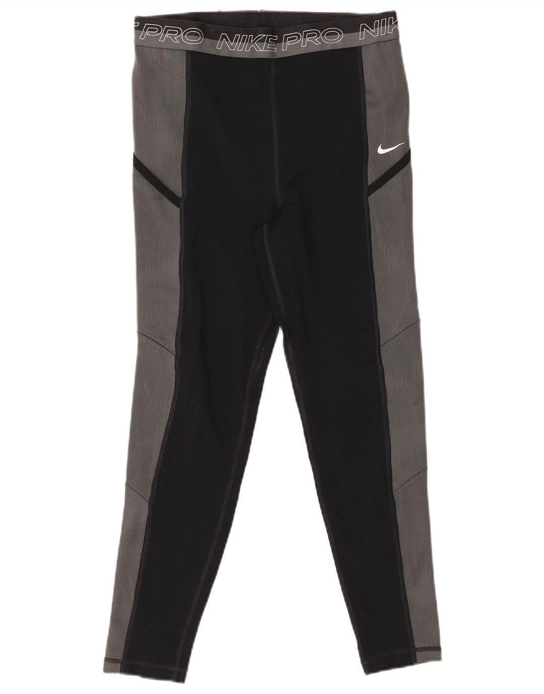 Leggings grafici Nike Dri Fit da donna UK 12 medio nero poliestere