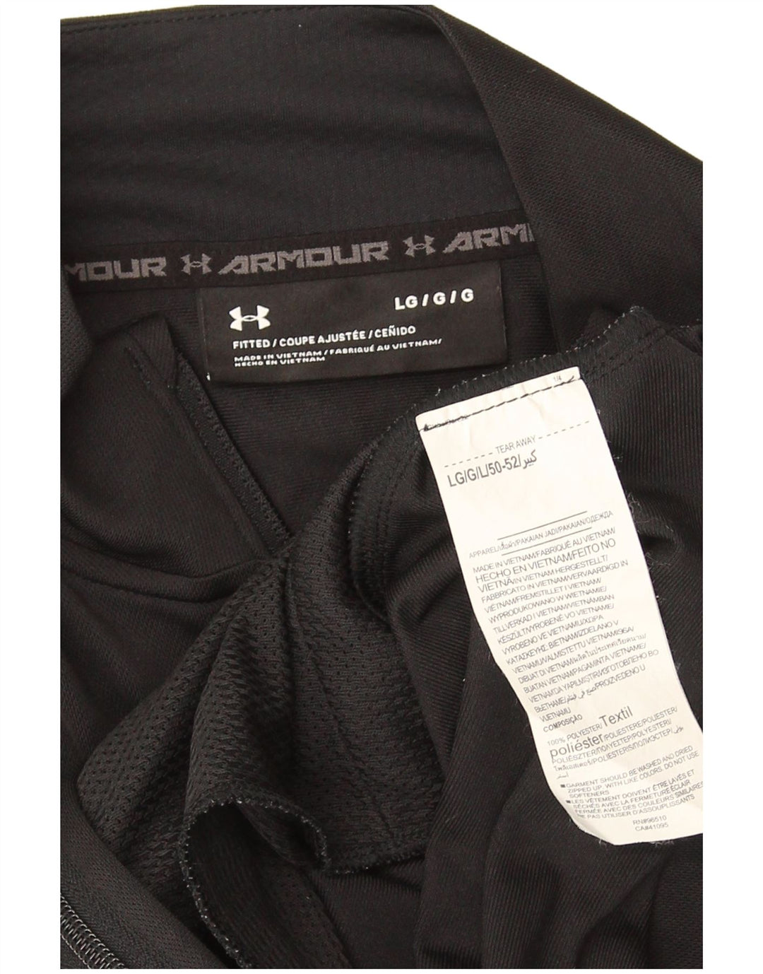 Giacca da ginnastica da uomo Under Armour grande in poliestere nero
