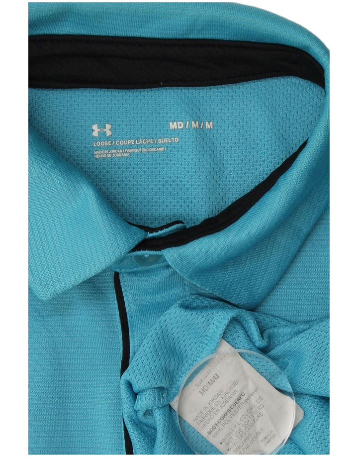 UNDER ARMOUR Herre Loose Fit Polo Shirt Medium Blue Polyester