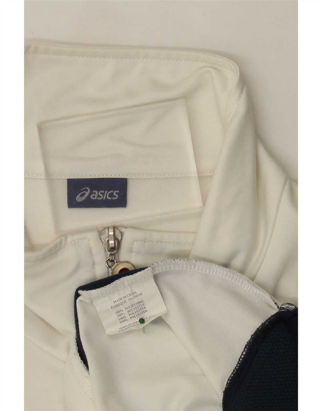 Giacca da ginnastica da uomo Asics XL in poliestere color block bianco