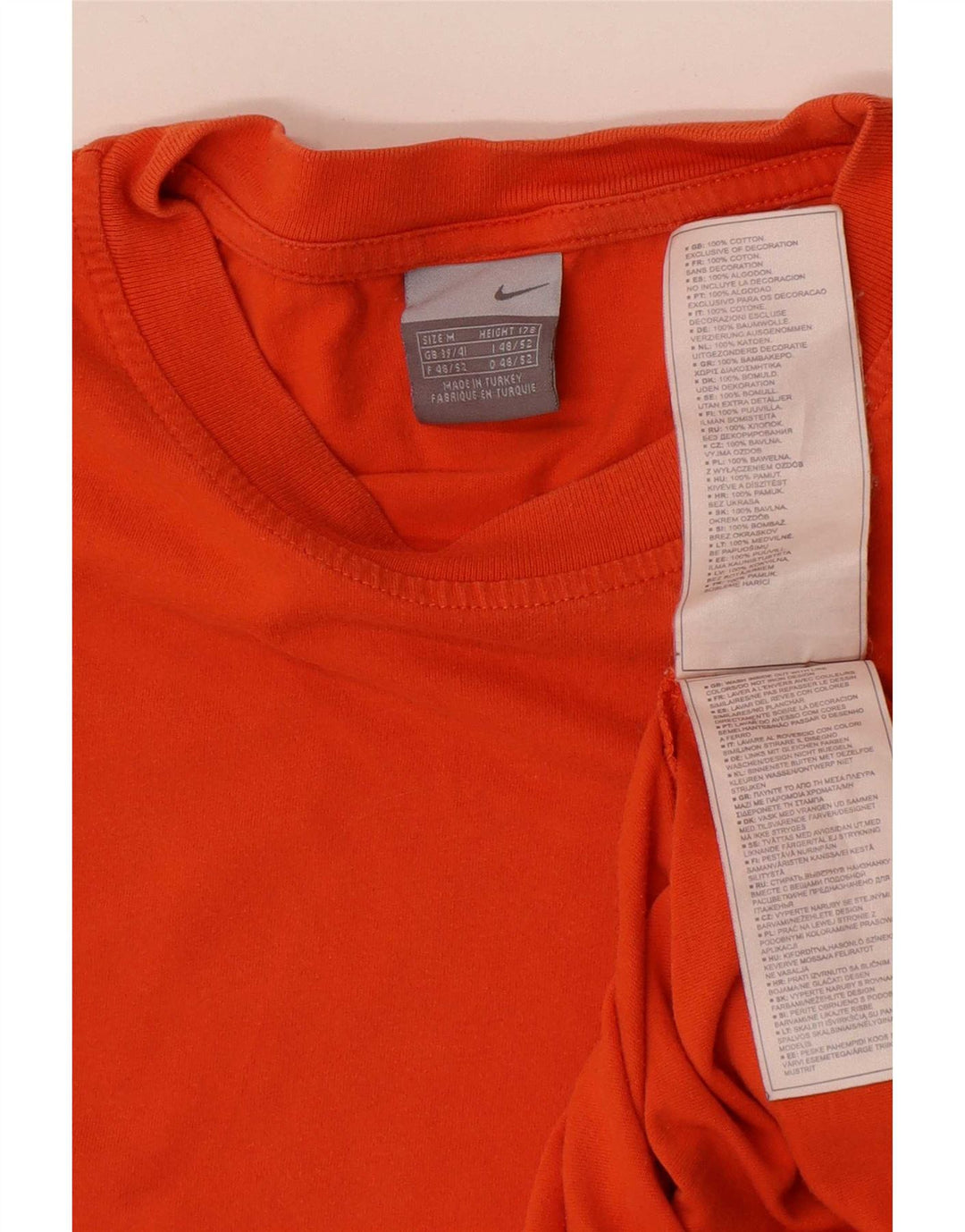 T-shirt da uomo Nike Top UK 39/41 cotone arancione medio