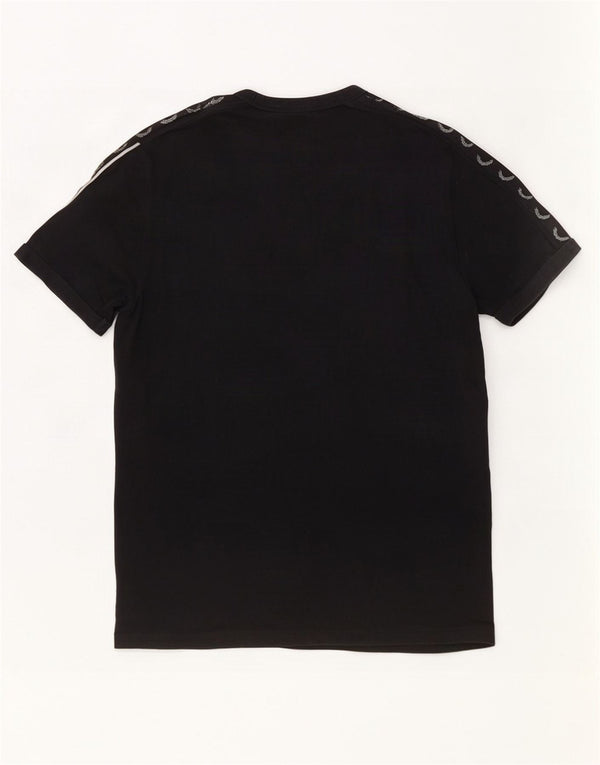 Fred Perry Herre grafisk T-shirt Top Medium Sort Bomuld