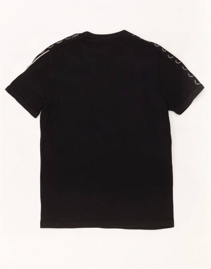 Fred Perry Herre grafisk T-shirt Top Medium Sort Bomuld