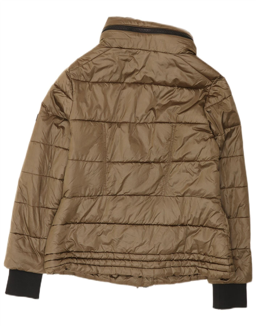 Barbour Womens Hooded Padded Jacket UK 12 Medium Khaki Polyamide