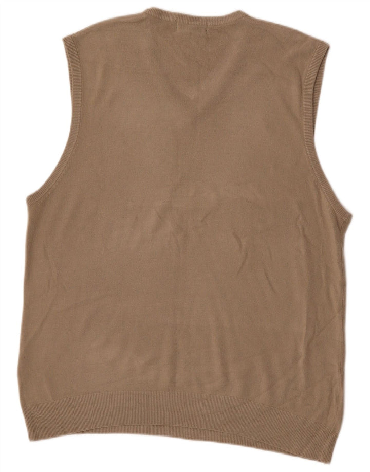 Marks & Spencer Mens Blue Harbour Vest Tank Top XL Beige Acrylic