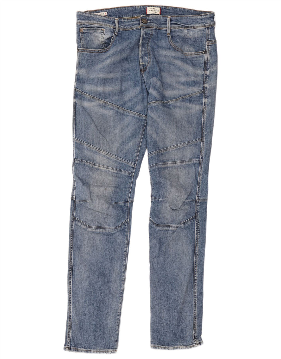 Jack & Jones Mens GLENN Slim Jeans W36 L34 Blue Cotton