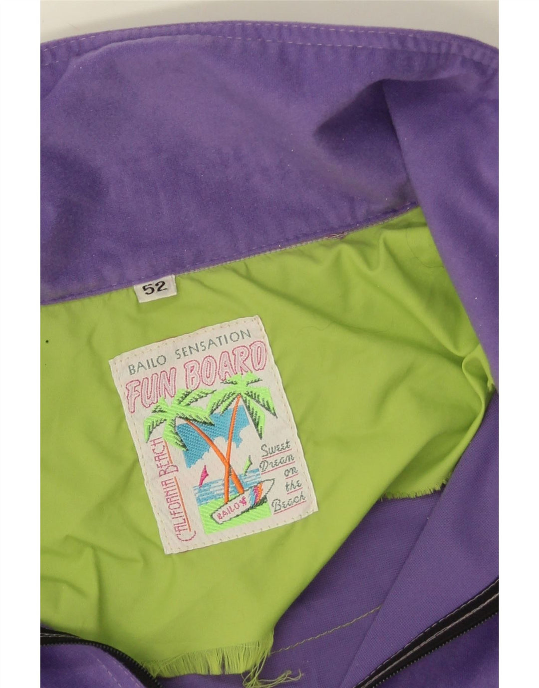 Bailo Mens Pullover Tracksuit Top Jacket IT 52 Large Purple Colourblock