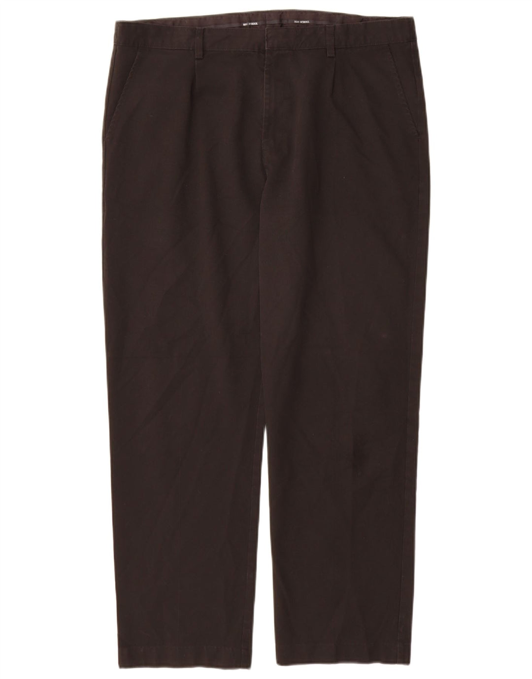 Marks & Spencer Mens Straight Chino Trousers W36 L29 Black Polyester