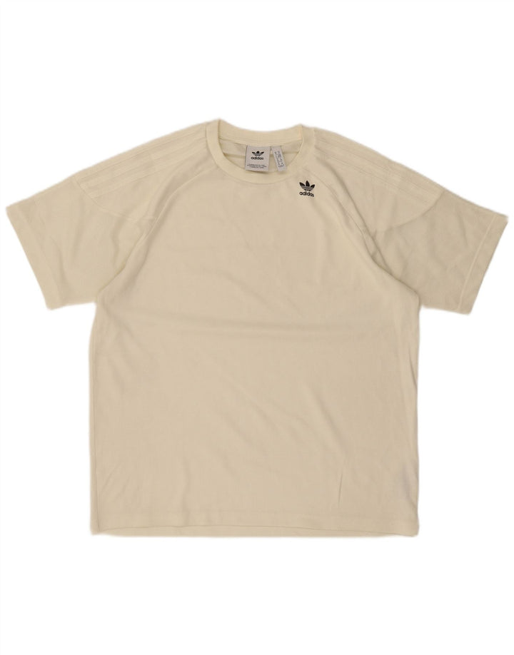 Adidas Herren T-Shirt Top Medium Off White Baumwolle