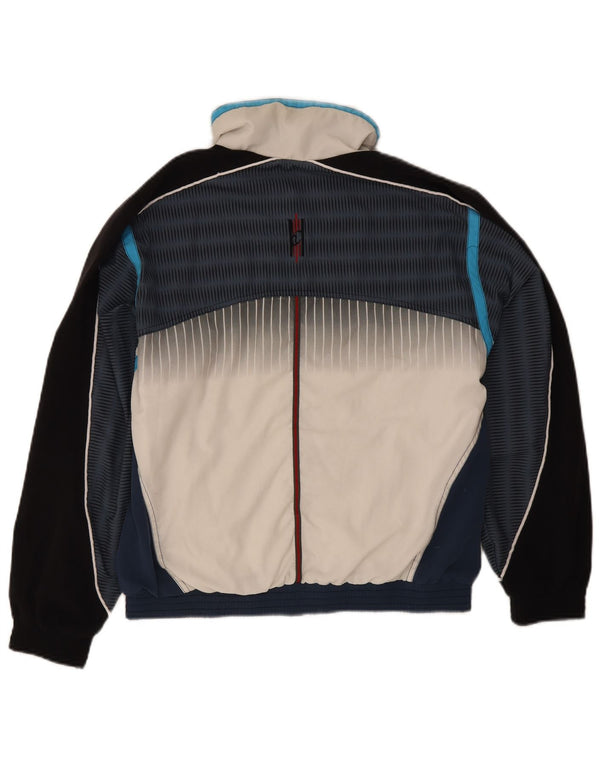 Giacca da ginnastica da uomo Lotto Small in poliestere color block bianco
