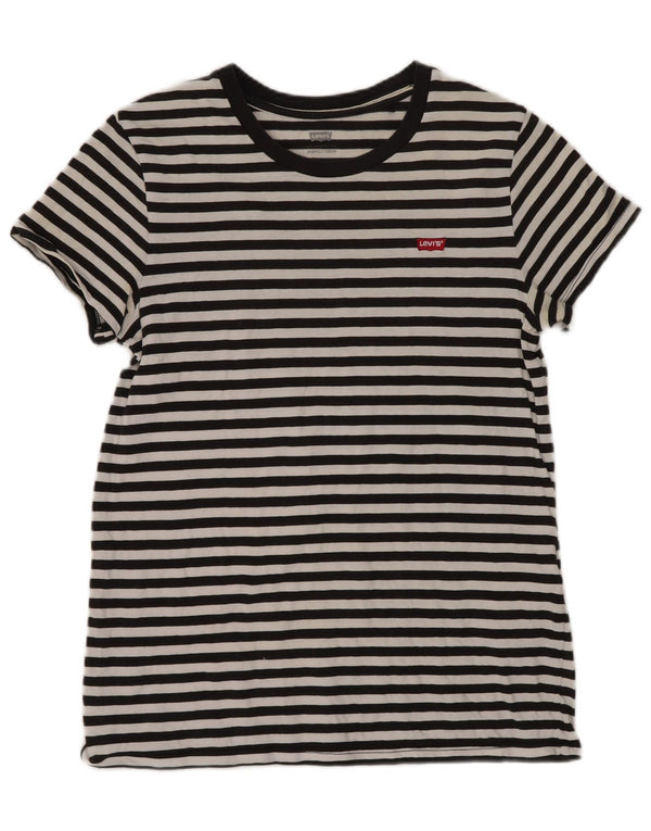 T-shirt da donna Levi's Top UK 4 XS cotone a righe nere