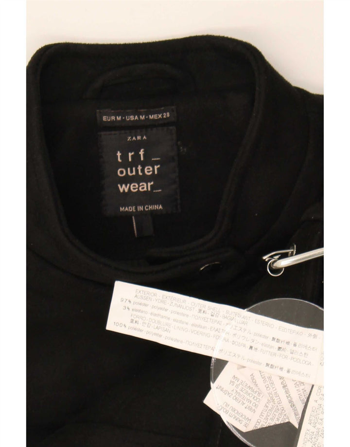 Zara Γυναικείο Trafaluc Crop Biker Jacket UK 12 Medium Black Polyester