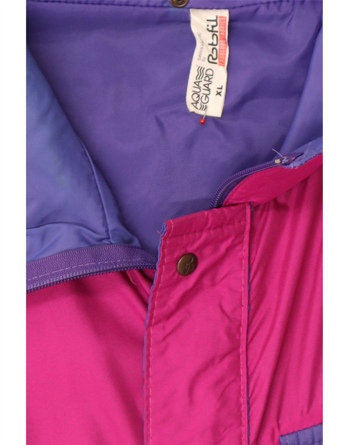 VINTAGE Mens Rain Jacket UK 42 XL Pink Colourblock Vintage Vintage and Second-Hand Vintage from Messina Hembry 