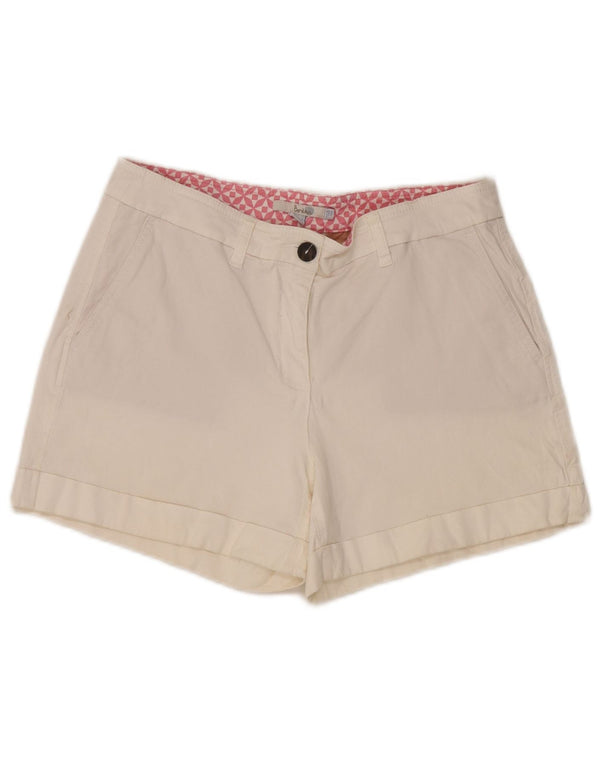 Boden Dame Chino Shorts UK 12 Medium W30 Hvid Bomuld