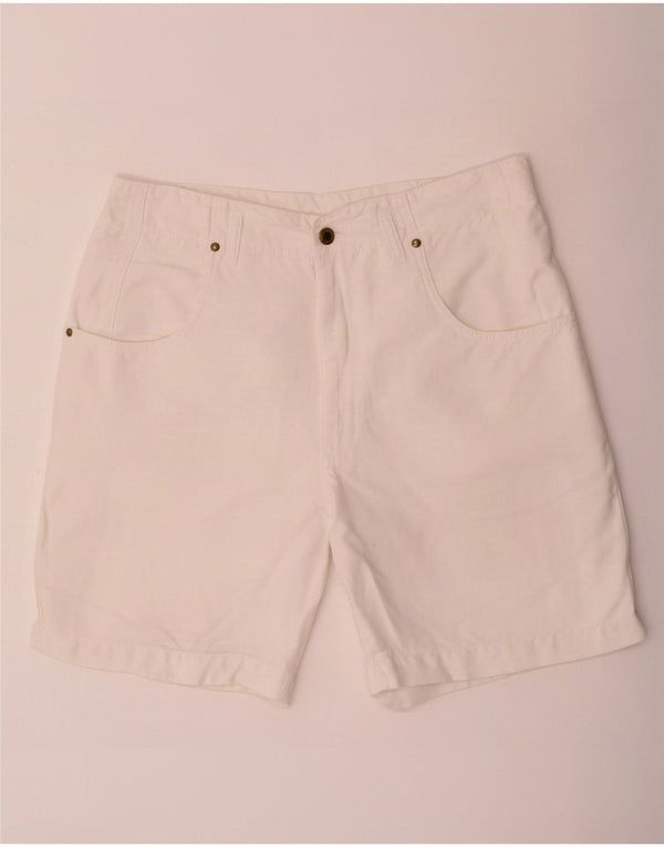 Kenny S Short décontracté taille haute pour femme W32 Grand lin blanc