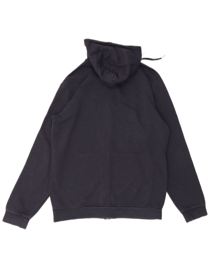 Adidas Mens Zip Hoodie Sweater Medium Navy Blue Cotton