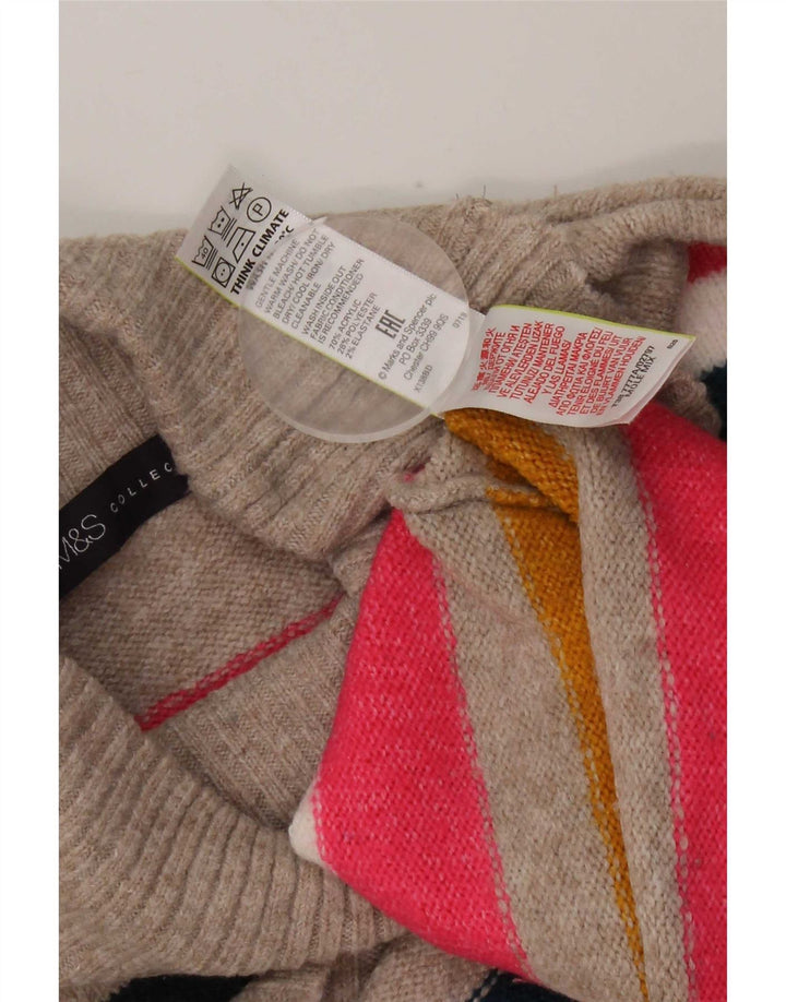 Marks & Spencer Womens Roll Neck Jumper Sweater UK 18 XL Multicoloured