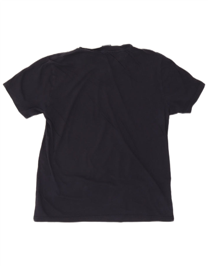 CHAMPION Mens T-Shirt Top Large Navy Blue Cotton
