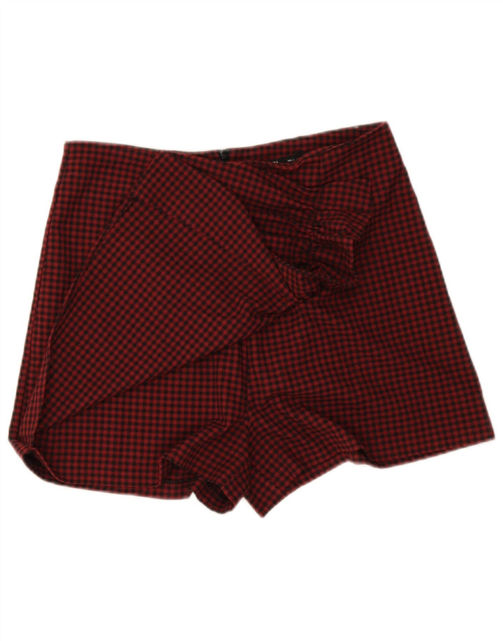 Женские повседневные шорты Zara, большие W30 L3, красные в клетку