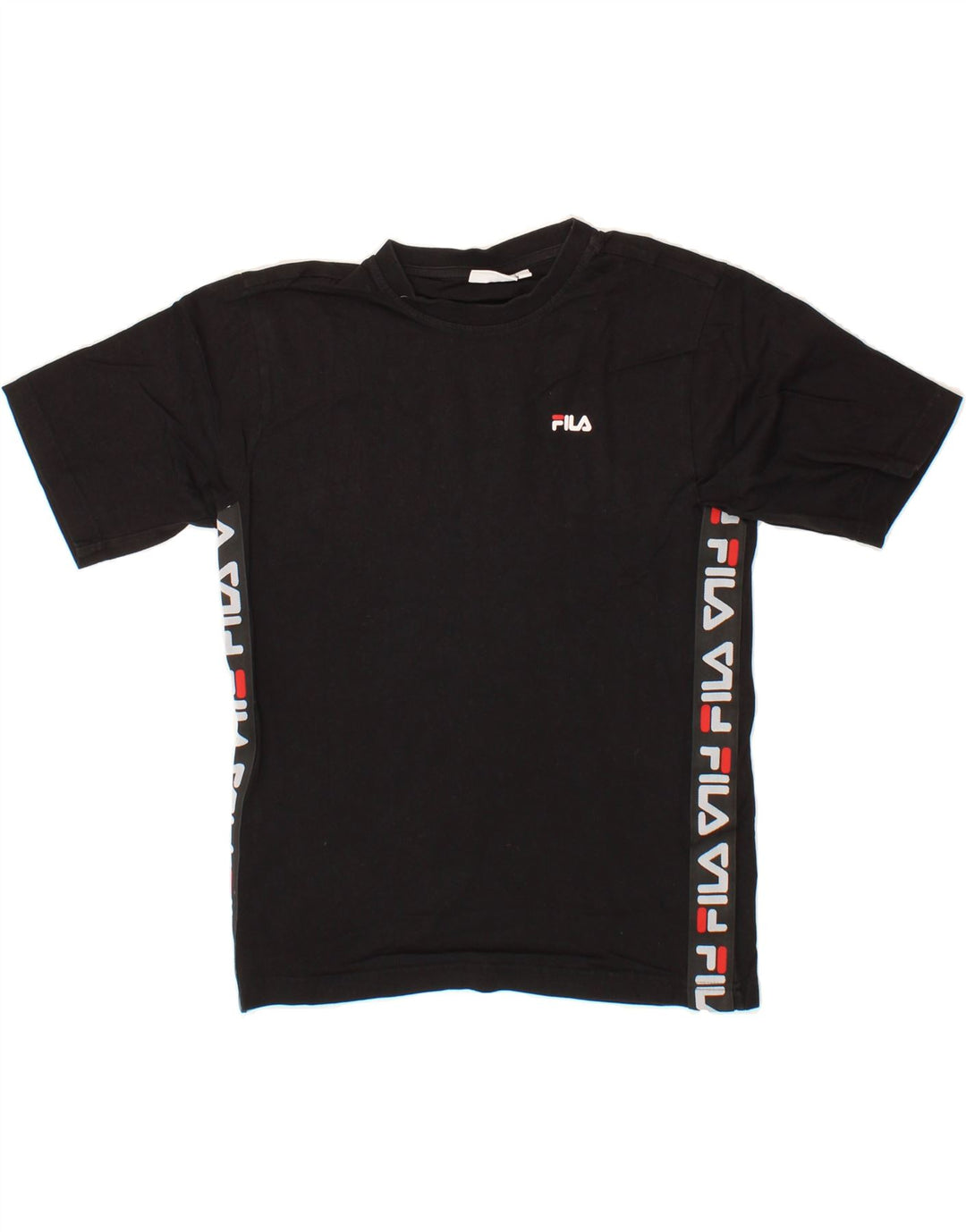 FILA Mens Graphic T-Shirt Top Small Black Cotton Vintage Fila and Second-Hand Fila from Messina Hembry 