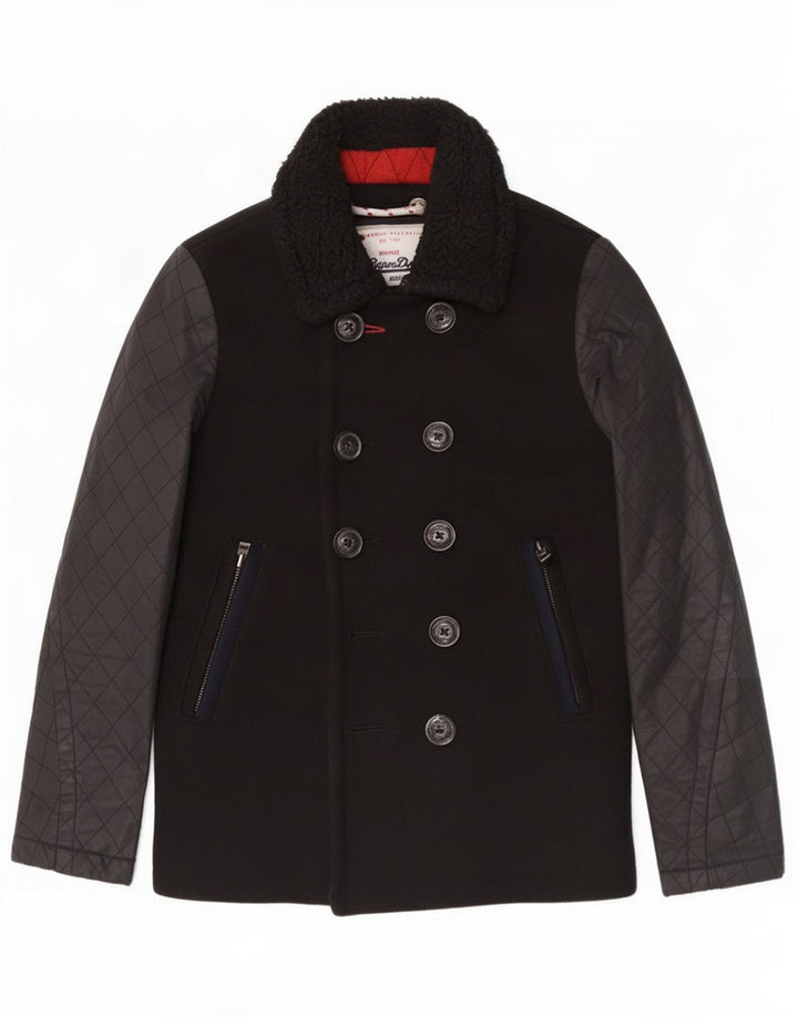 Superdry Herre Ærtefrakke Medium Sort Uld