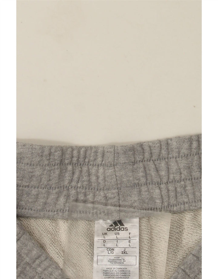 Adidas Mens Sport Shorts Large  Grey Flecked Cotton