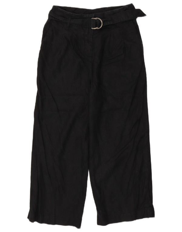 Marks & Spencer Damen-Freizeithose mit hoher Taille, UK 14, Größe L W32 L27, Schwarz