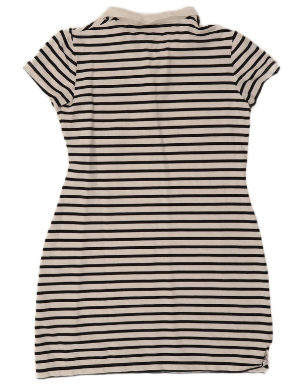 Tommy Hilfiger Polokjole til kvinder UK 18 XL Hvidstribet bomuld