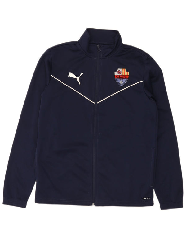 Giacca da tuta da ragazzo Puma Santes Creus 13-14 anni in poliestere blu navy