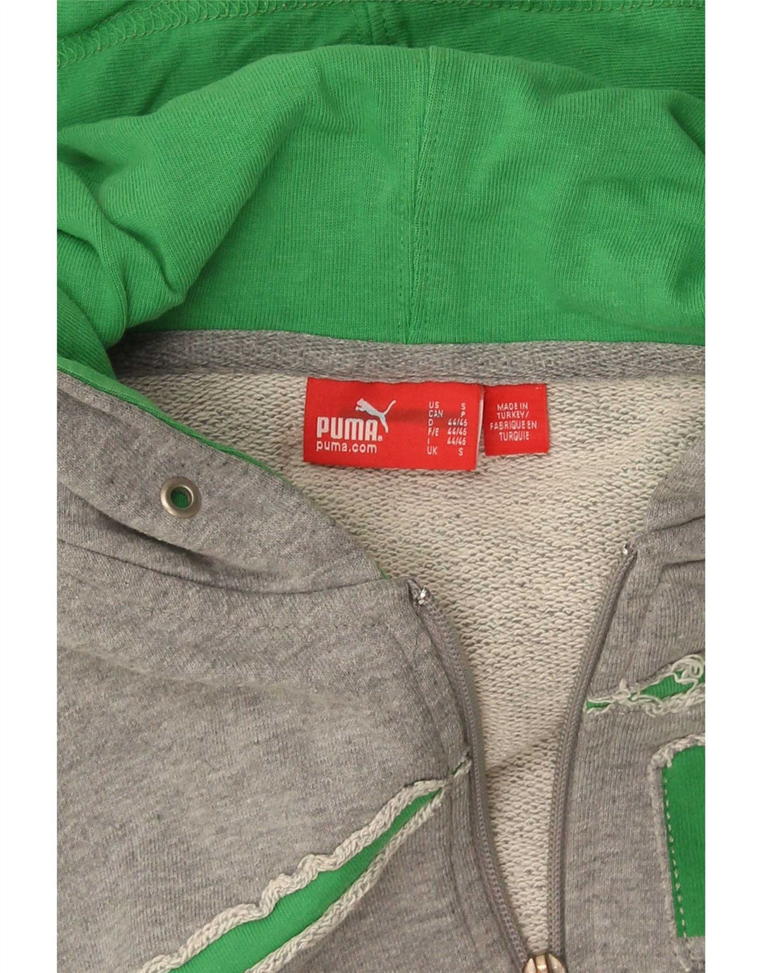 Puma Mens Graphic Sleeveless Zip Hoodie Sweater Small Grey