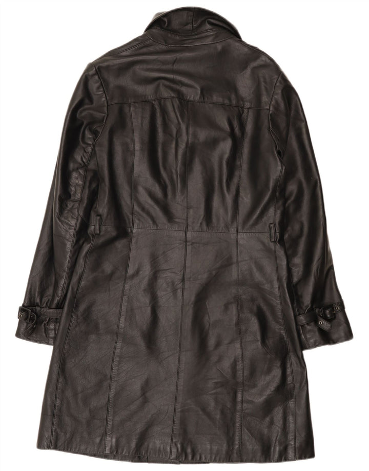 Conbipel Womens Leather Coat IT 46 Large Black