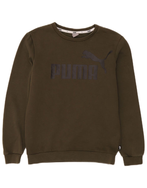 Puma Boys Graphic Sweatshirt Jumper 13-14 Years Khaki