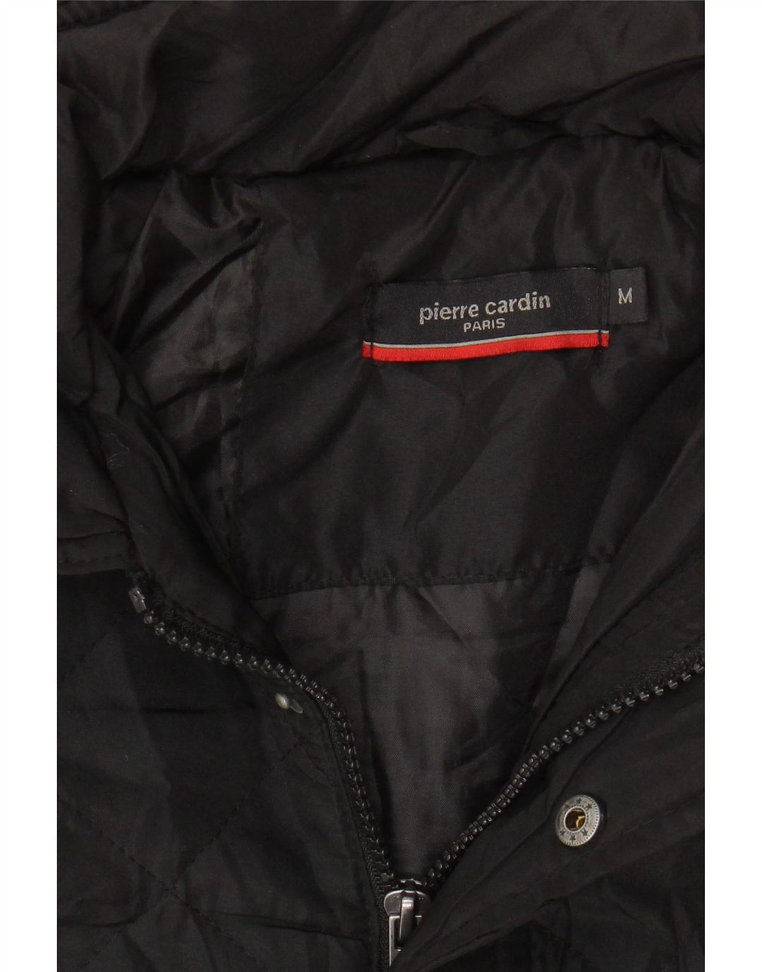 PIERRE CARDIN Mens Quilted Jacket UK 38 Medium Black Polyester Vintage Pierre Cardin and Second-Hand Pierre Cardin from Messina Hembry 