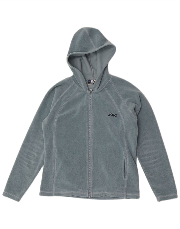 Asics Damen Kapuzen-Fleecejacke UK 12 Mittelblau