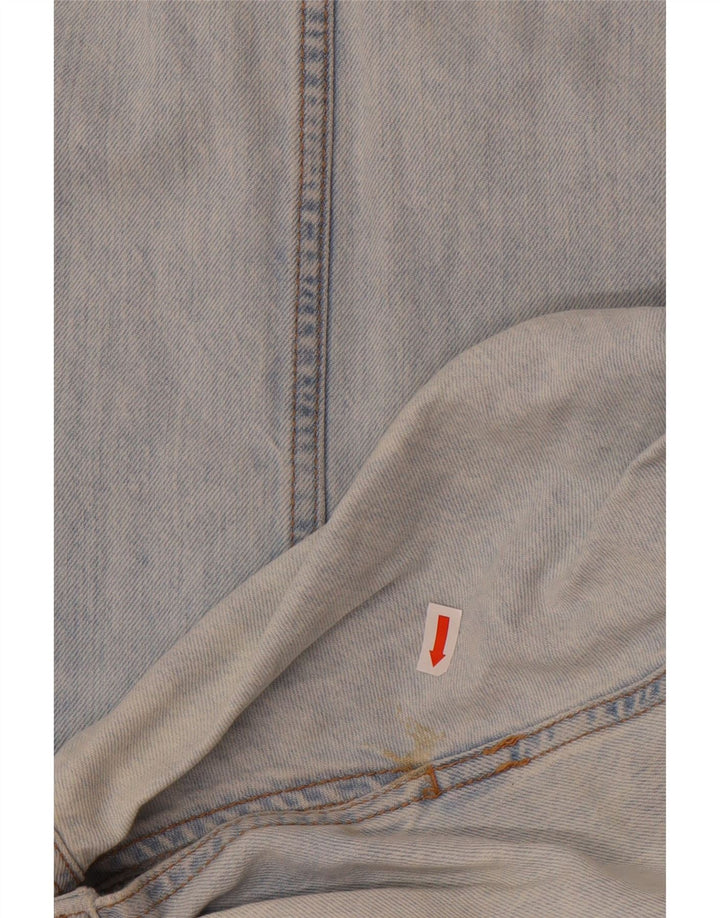 Übergroßer Jeans-Playsuit von Zara für Damen, UK 16, große blaue Baumwolle