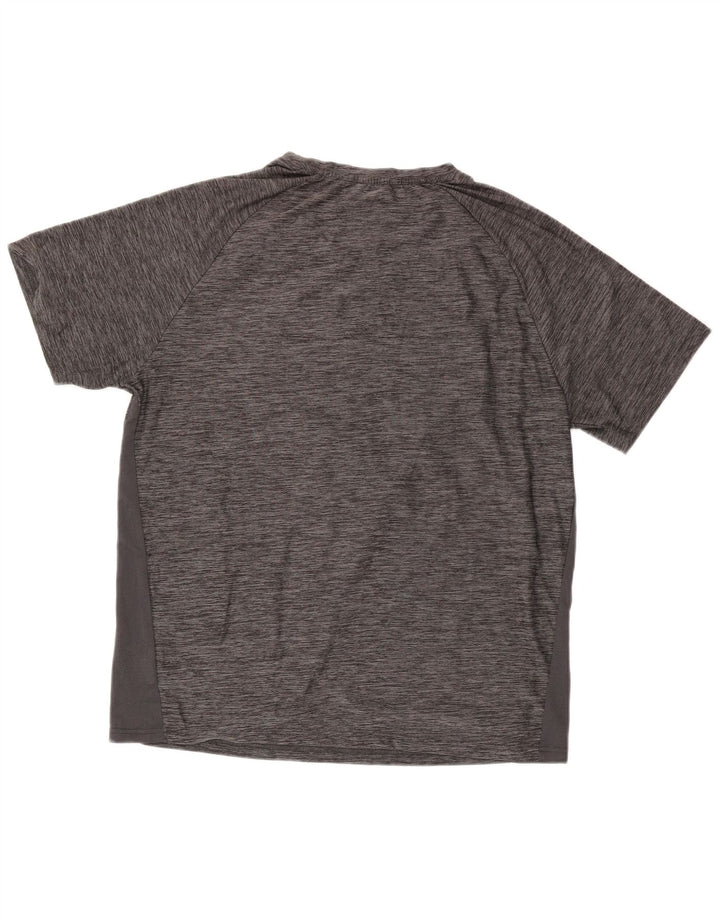 Fila Mens T-Shirt Top Large Grey Flecked Polyester