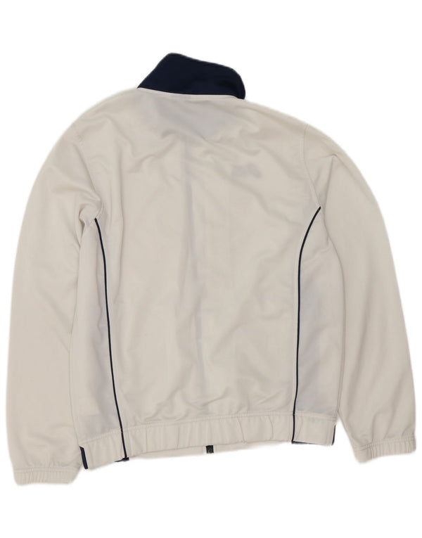 Asics Veste de survêtement pour homme Small Blanc Colorblock Polyester