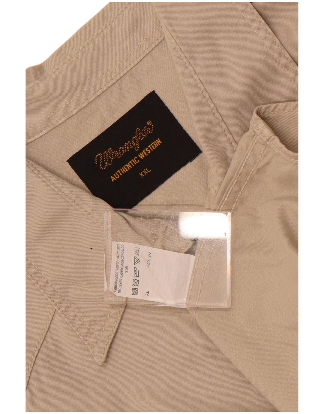 Wrangler Mens Shirt 2XL Beige Cotton