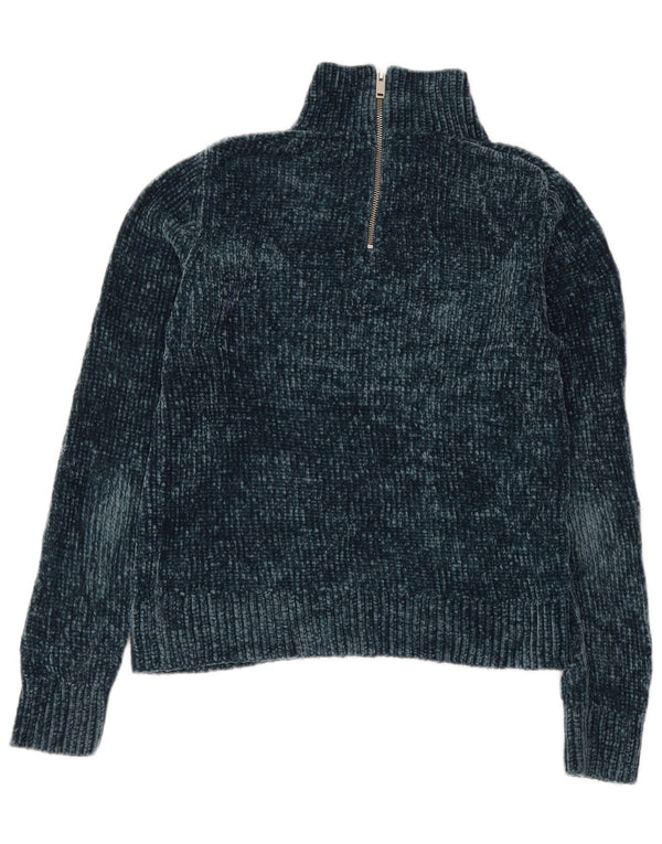 Cos Suéter con cuello y cremallera para mujer UK 6 XS Poliéster turquesa