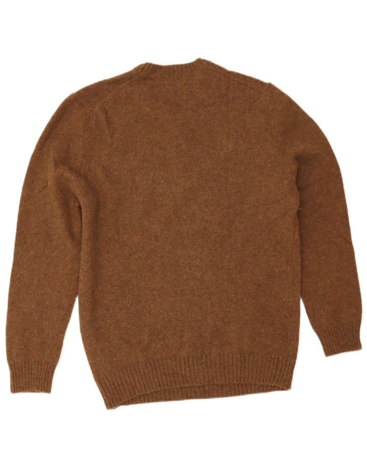 Zara Hombre Jersey Cuello Redondo Lana Marrón Medio