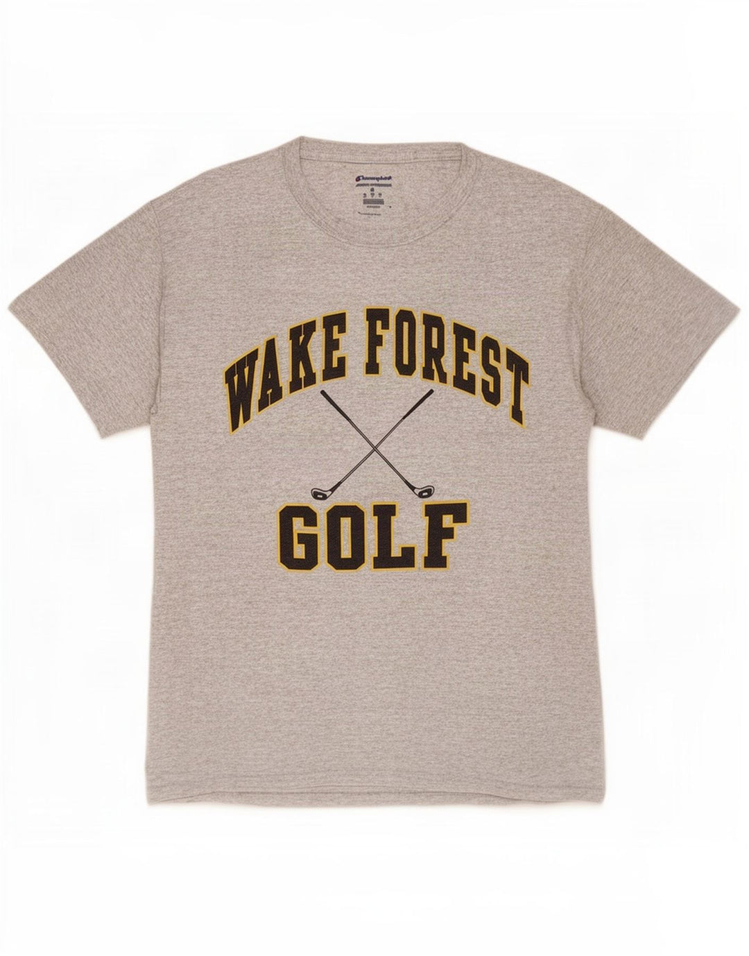 Champion Mens Wake Forest Golf Graphic T-Shirt Top Medium Grey Flecked