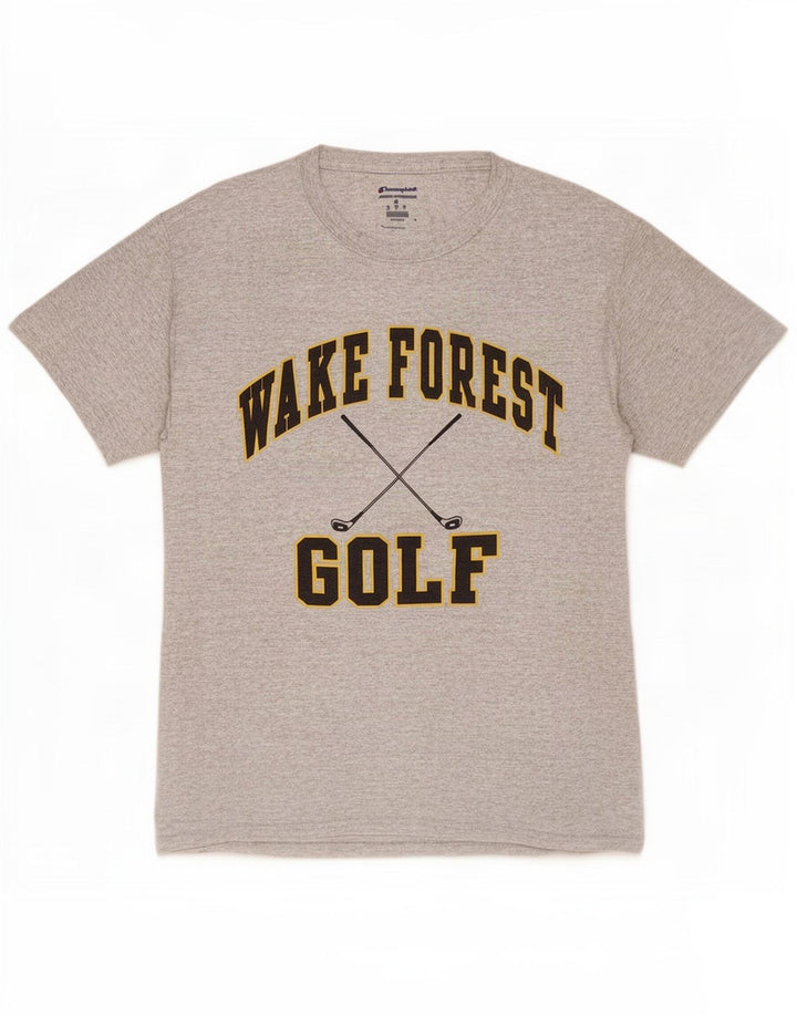 Champion Mens Wake Forest Golf Graphic T-Shirt Top Medium Grey Flecked