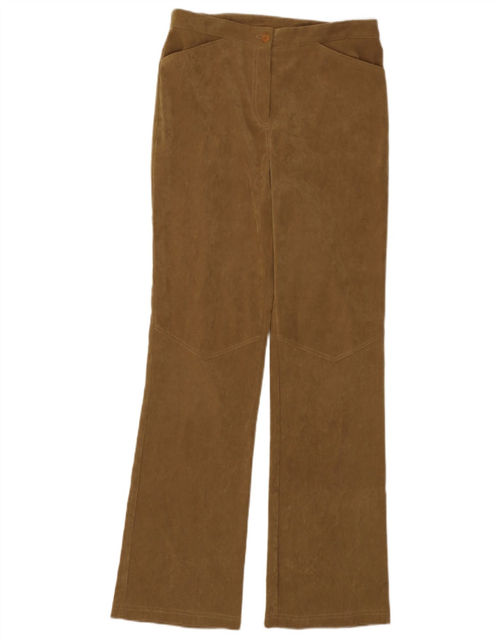 A WEAR Womens Bootcut Casual Trousers UK 14 Medium W30 L32 Beige Polyester